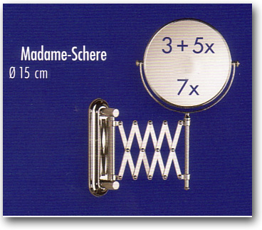 Kosmetikspiegel mit verschiedenen Vergrsserungen am ausziehbaren Gelenkarm Schere by Bavaria Bder-Technik GdbR