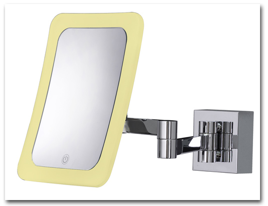 Schminkspiegel mit Vergrsserung zur Befestigung als Wandspiegel und zur Verwendung als Kosmetikspiegel by Bavaria Bder-Technik GdbR